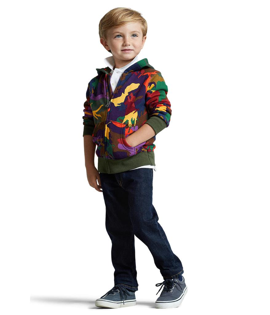 Polo Pony Camo Fleece Hoodie (Little Kids)商品第3张图片规格展示