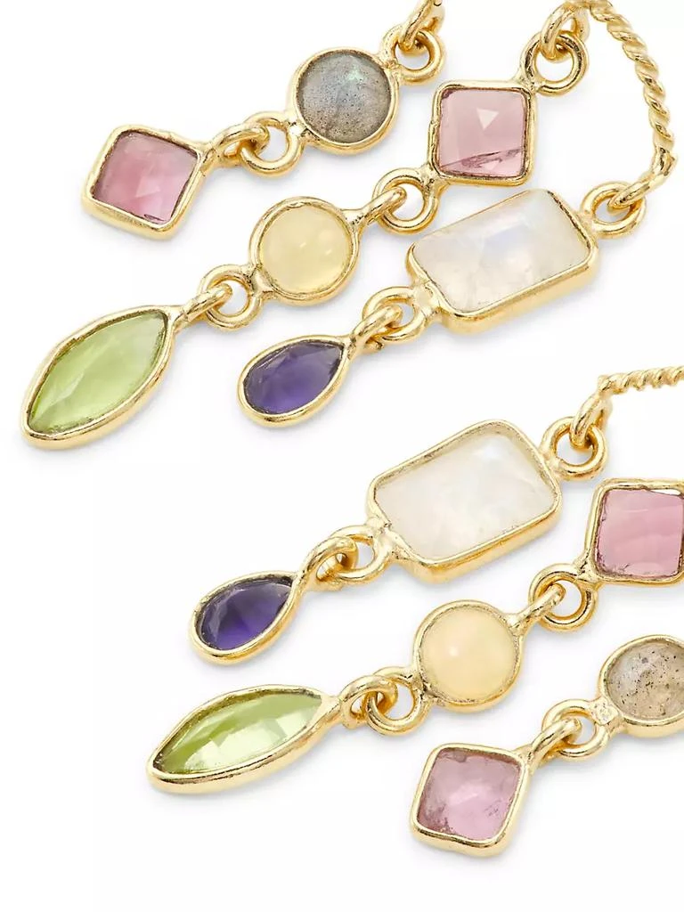 商品Room Service|Candies 24K-Gold-Plated &amp; Multi-Gemstone Mobile Drop Earrings,价格¥2346,第3张图片详细描述