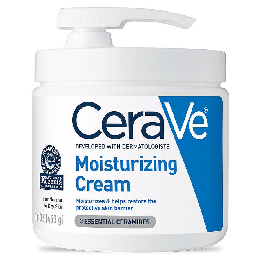 商品 Face and Body Moisturizing Cream with Pump for Normal to Dry Skin, Oil-Free 图