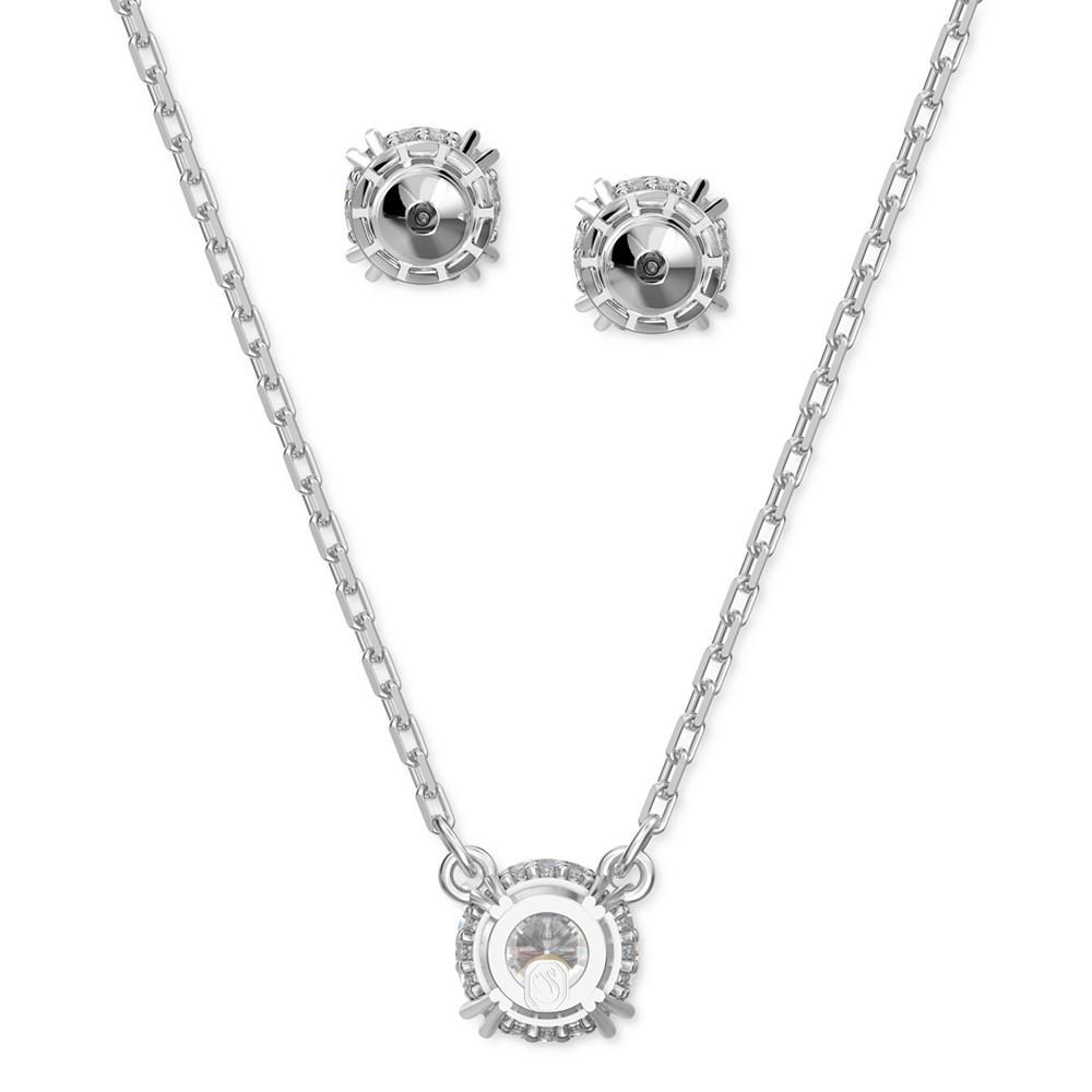 商品Swarovski|Silver-Tone 2-Pc. Set Crystal Earrings and Necklace, 14-7/8" + 2" extender,价格¥1439,第6张图片详细描述