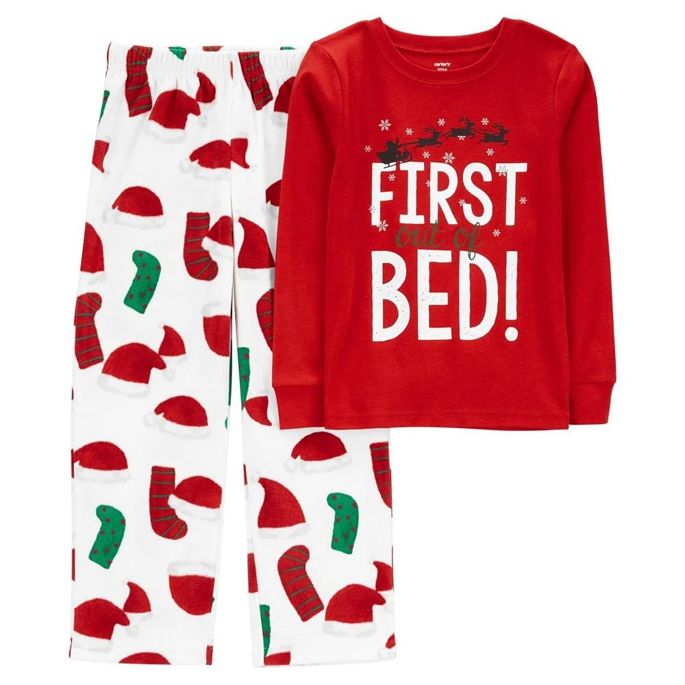 商品Carter's|Little Kids Christmas Fleece Pajama, 2 Piece Set,价格¥72,第1张图片