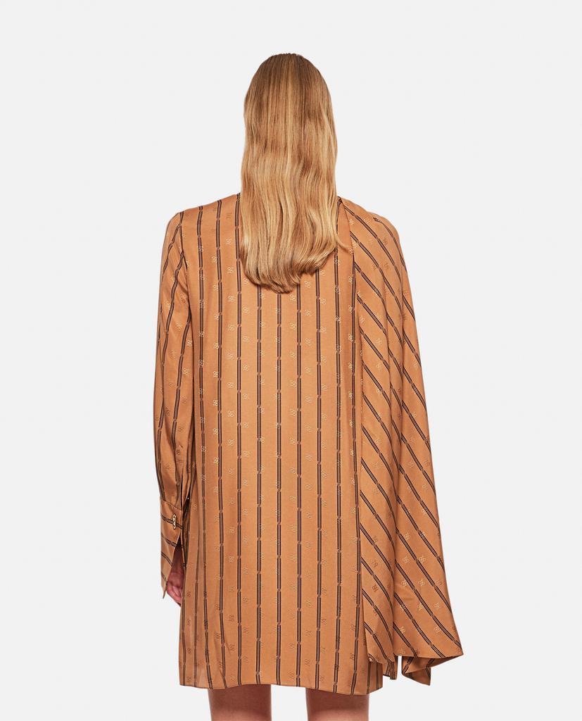 商品Fendi|Brown crepe satin dress,价格¥15065,第5张图片详细描述