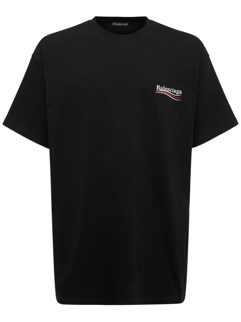 商品Balenciaga|Political Logo Crewneck T-shirt,价格¥5119,第1张图片