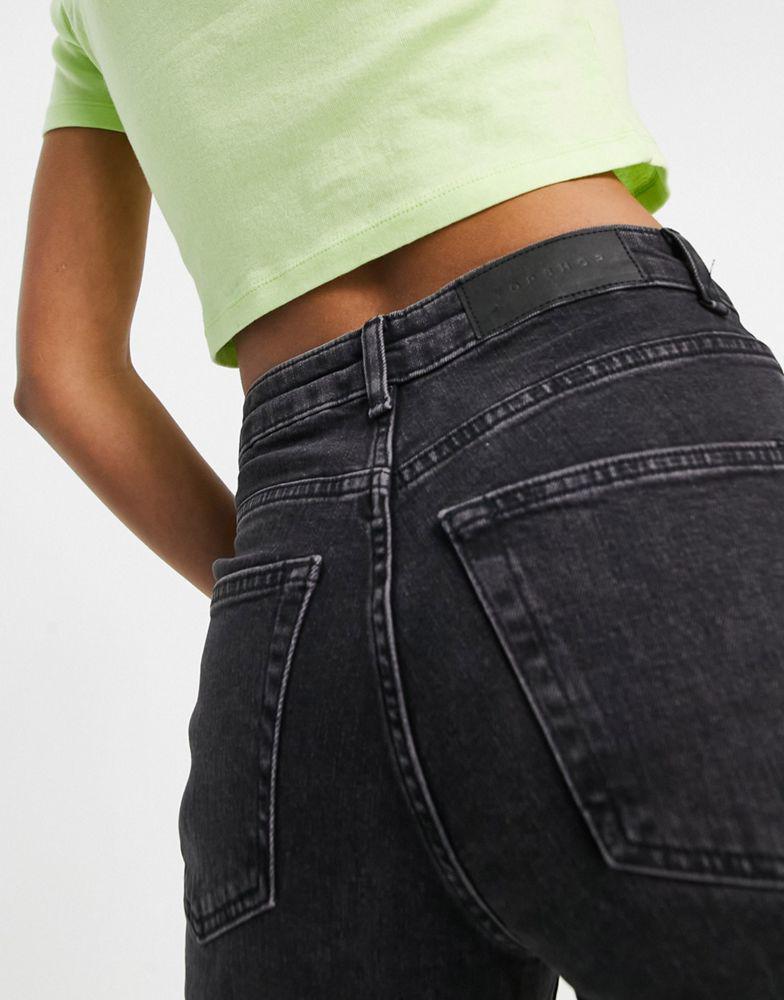 Topshop Premium Mom jean in wash black商品第3张图片规格展示