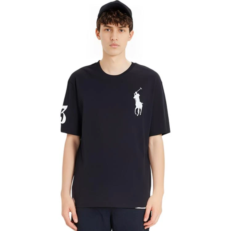 商品[国内直发] Ralph Lauren|SS23 大马标Logo刺绣圆领短袖T恤 男款 黑色,价格¥576,第8张图片详细描述