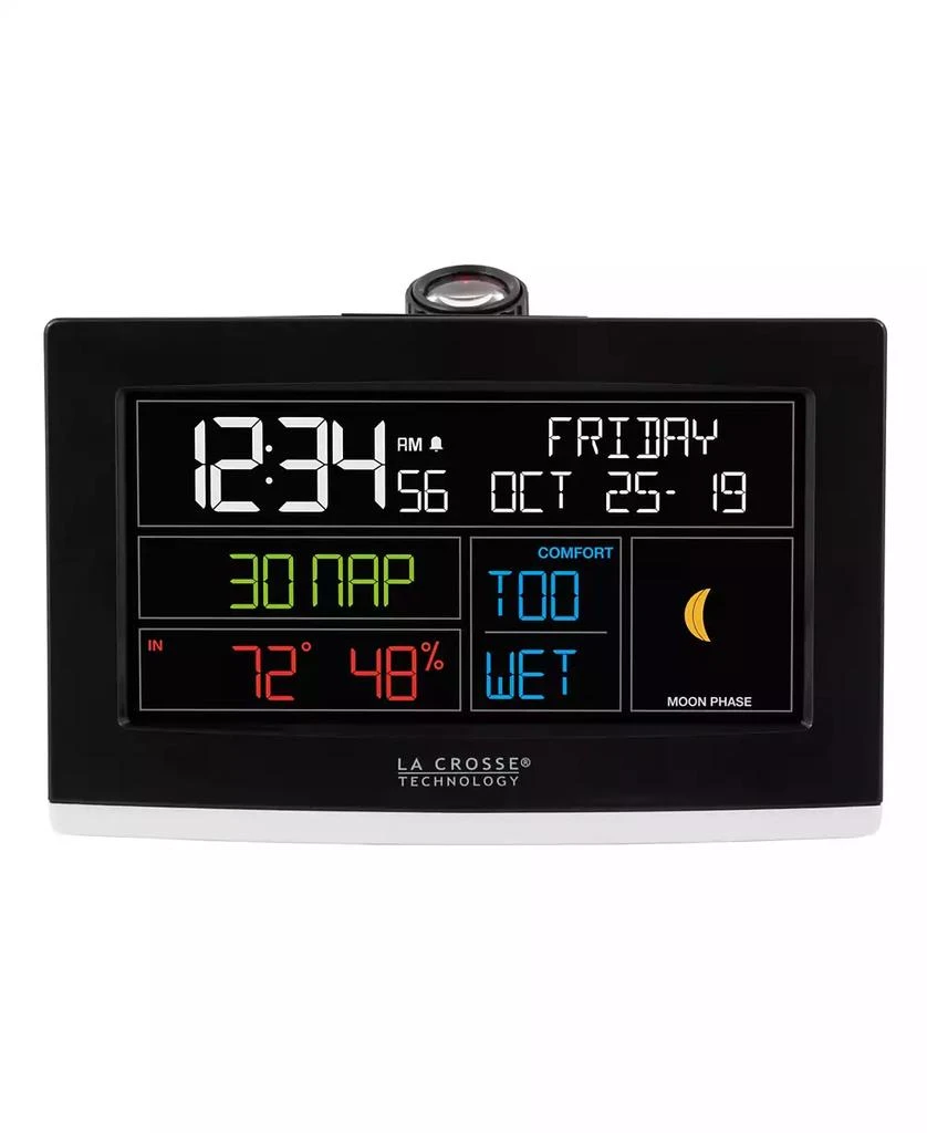 商品La Crosse Technology|WiFi Projection Alarm Clock with AccuWeather forecast,价格¥556,第1张图片
