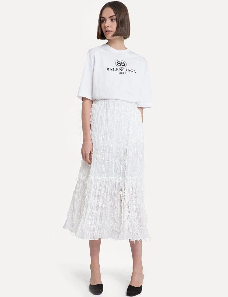 商品Pixie Market|White Fringe Midi Skirt,价格¥872,第1张图片