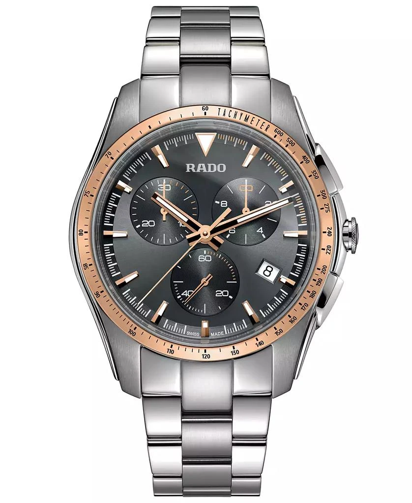 商品Rado|Men's Swiss Chronograph Hyperchrome Stainless Steel Bracelet Watch 44.9mm,价格¥13767,第1张图片