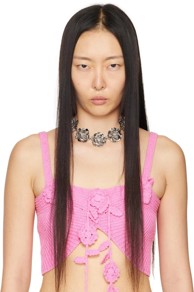 商品BLUMARINE|Silver Roses Choker,价格¥3618,第2张图片详细描述