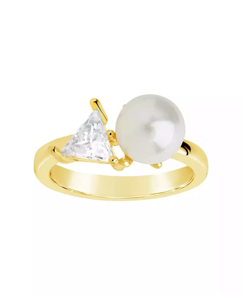 商品Sterling Forever|Cubic Zirconia and Imitation Pearls Dara Ring,价格¥180,第3张图片详细描述