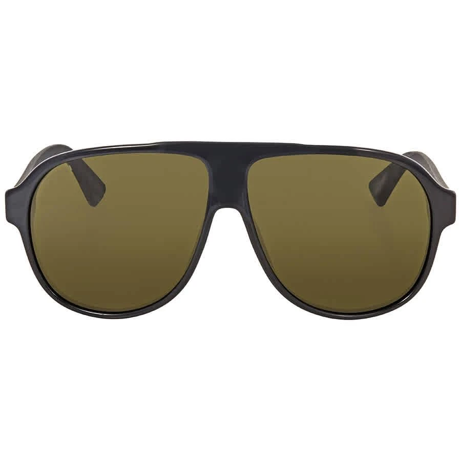 商品Gucci|Green Pilot Men's Sunglasses GG0009S 001 59,价格¥1464,第1张图片