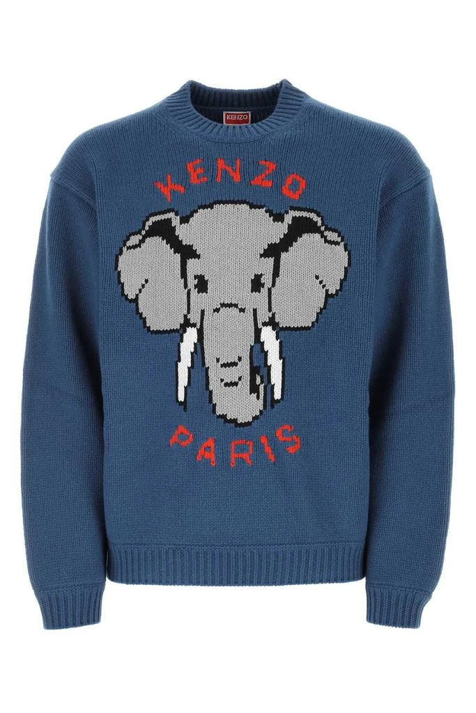 商品Kenzo|Kenzo Elephant-Embroidered intarsia Jumper,价格¥1764,第1张图片