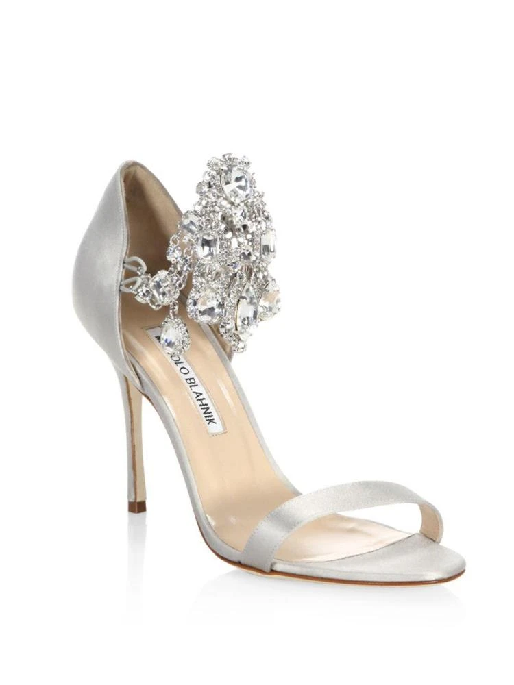 商品Manolo Blahnik|Zullinsan Embellished Satin Sandals,价格¥4125,第1张图片