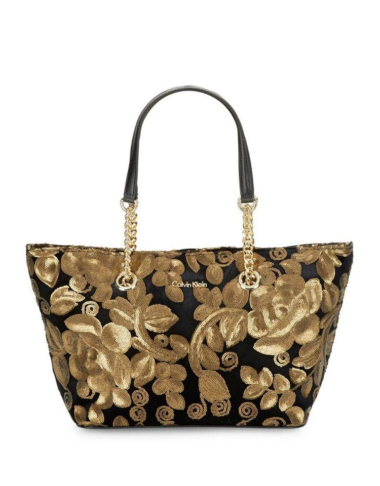商品Calvin Klein|Floral Zip Tote,价格¥334,第2张图片详细描述