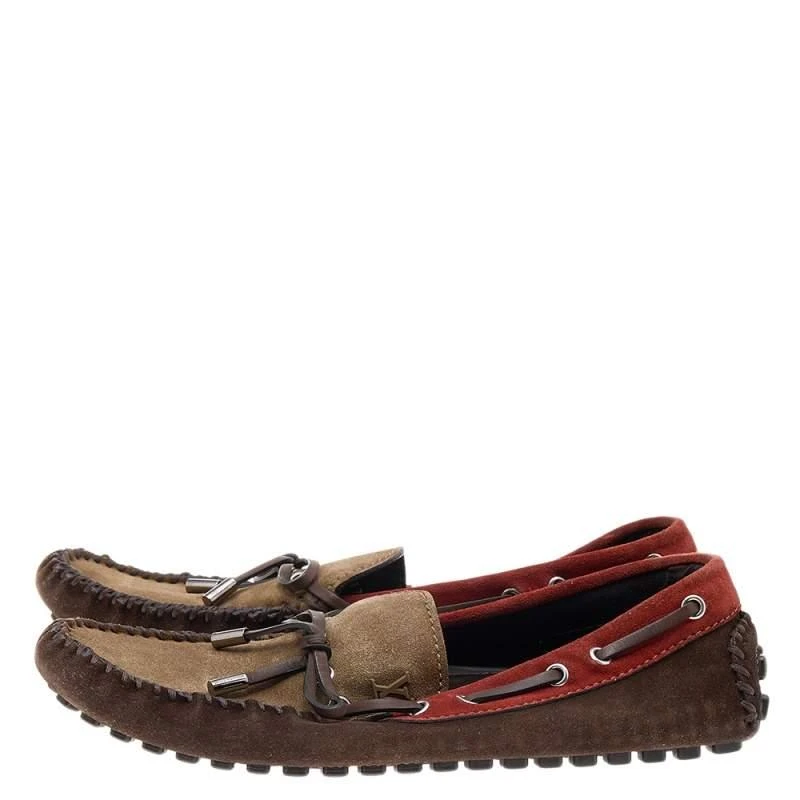 商品[二手商品] Louis Vuitton|Louis Vuitton Multicolor Suede Arizona Slip On Loafers Size 42,价格¥2879,第4张图片详细描述