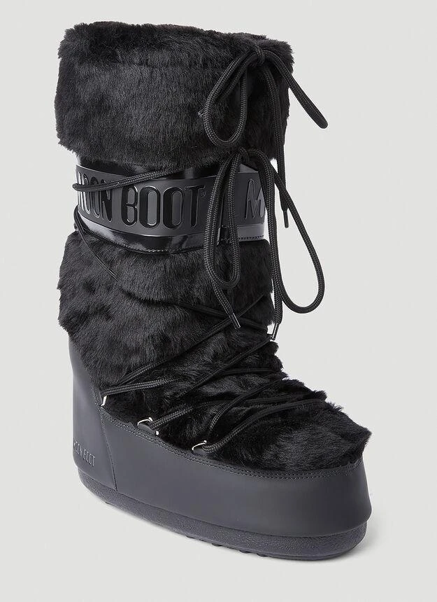 商品Moon Boot|Icon Faux Fur Snow Boots in Black,价格¥2673,第5张图片详细描述