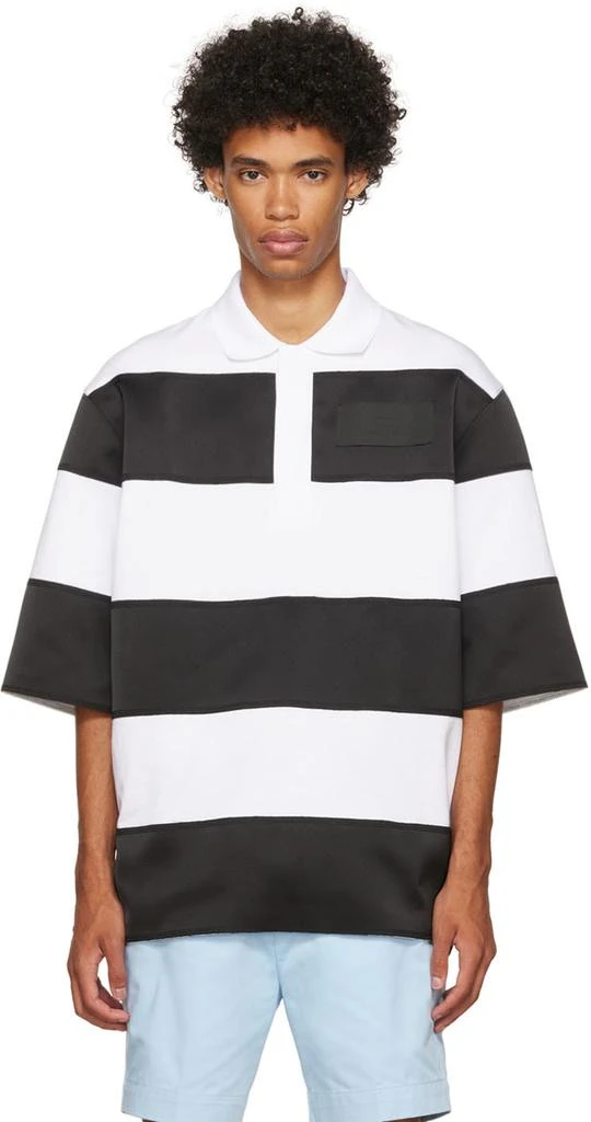 商品AMI|Black & White Organic Cotton Polo,价格¥1878,第1张图片