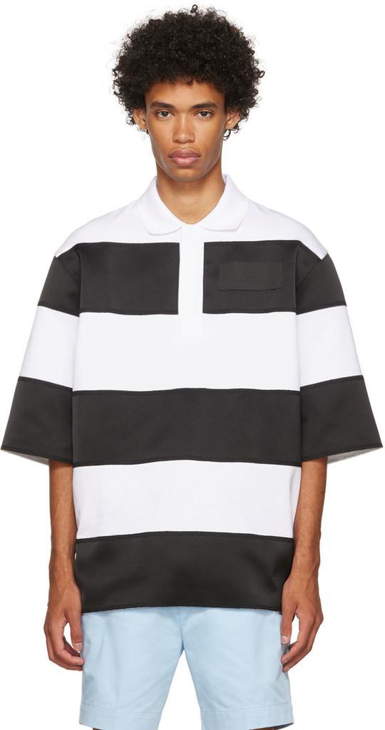 商品AMI|Black & White Organic Cotton Polo,价格¥1281,第1张图片