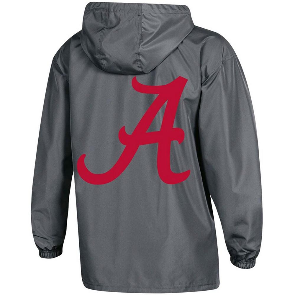 Women's Charcoal Alabama Crimson Tide Packable Half-Zip Light Rain Jacket商品第4张图片规格展示