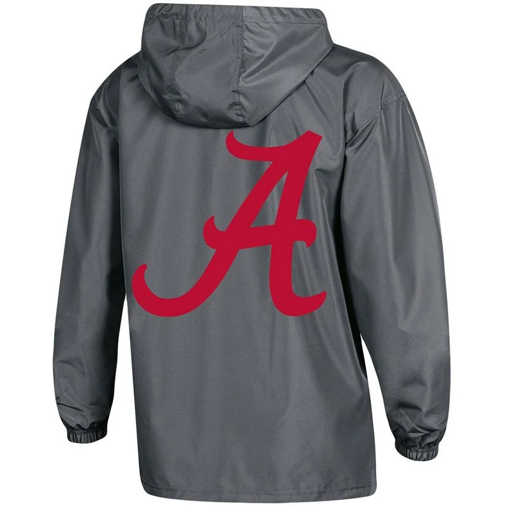 商品CHAMPION|Women's Charcoal Alabama Crimson Tide Packable Half-Zip Light Rain Jacket,价格¥420,第3张图片详细描述