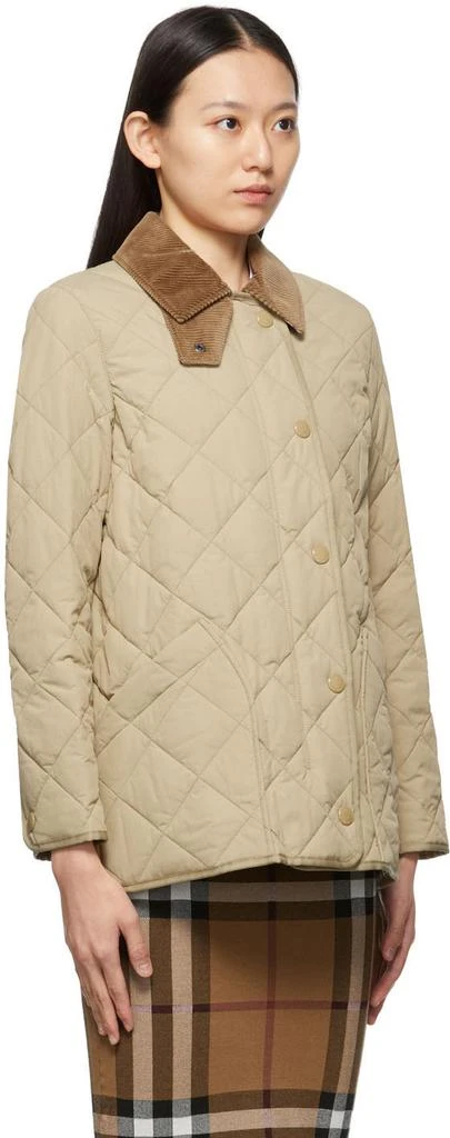 商品Burberry|Beige Diamond Quilted Barn Jacket,价格¥9257,第2张图片详细描述