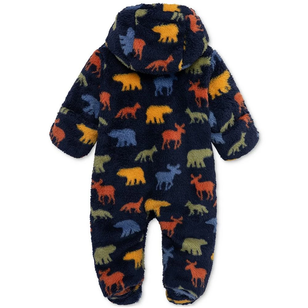 商品Little Me|Baby Woodland-Print Hooded Faux-Sherpa Fleece Footed Pram,价格¥432,第2张图片详细描述