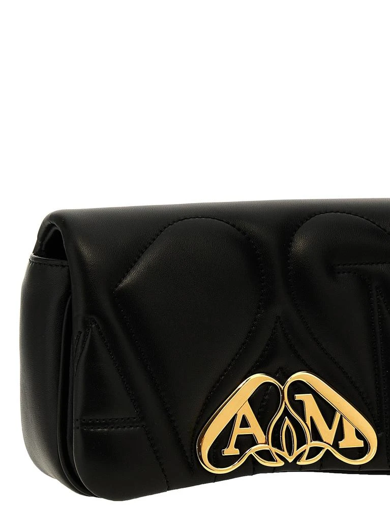 商品Alexander McQueen|The Mini Seal Crossbody Bags Black,价格¥11230,第3张图片详细描述