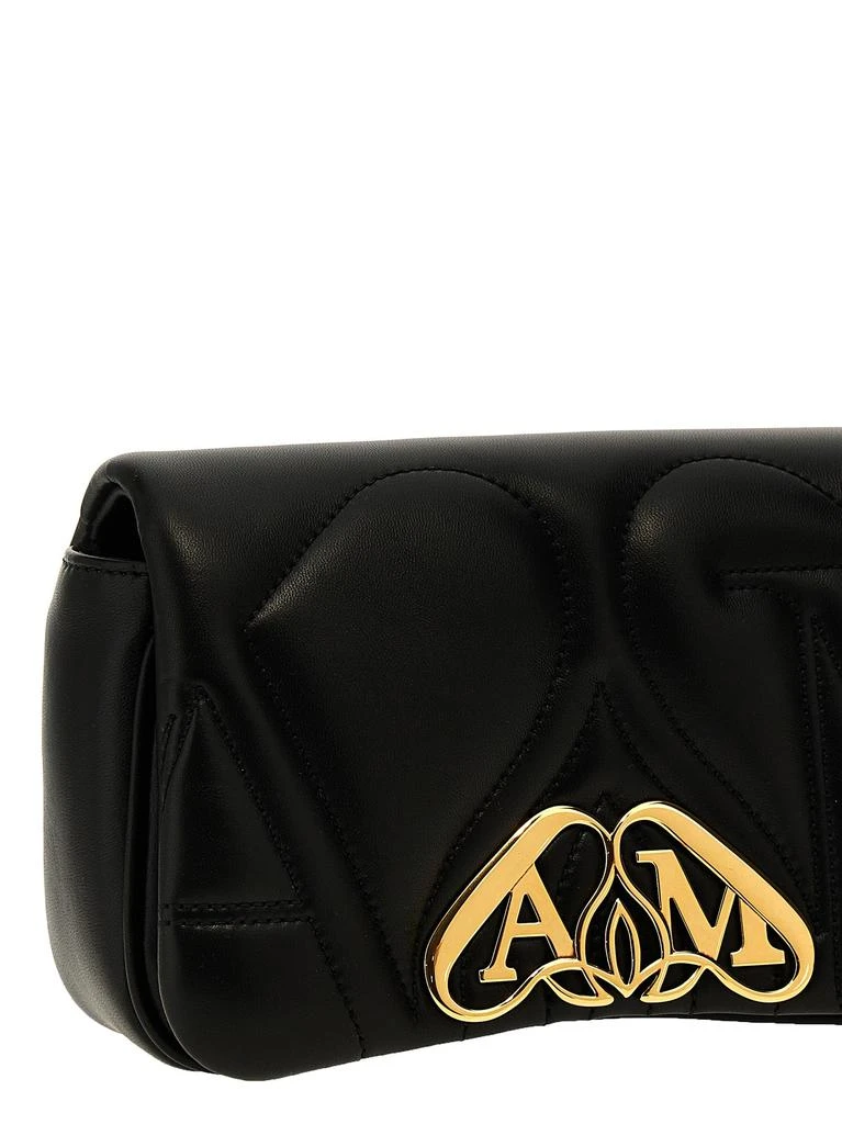 商品Alexander McQueen|The Mini Seal Crossbody Bags Black,价格¥8129,第3张图片详细描述