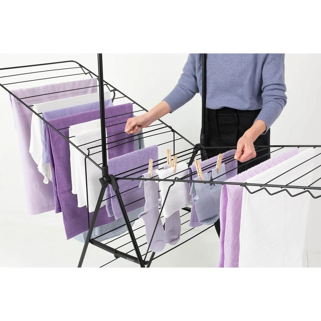 Brabantia HangOn Drying Rack - 25m + Rod - Matt Black 商品