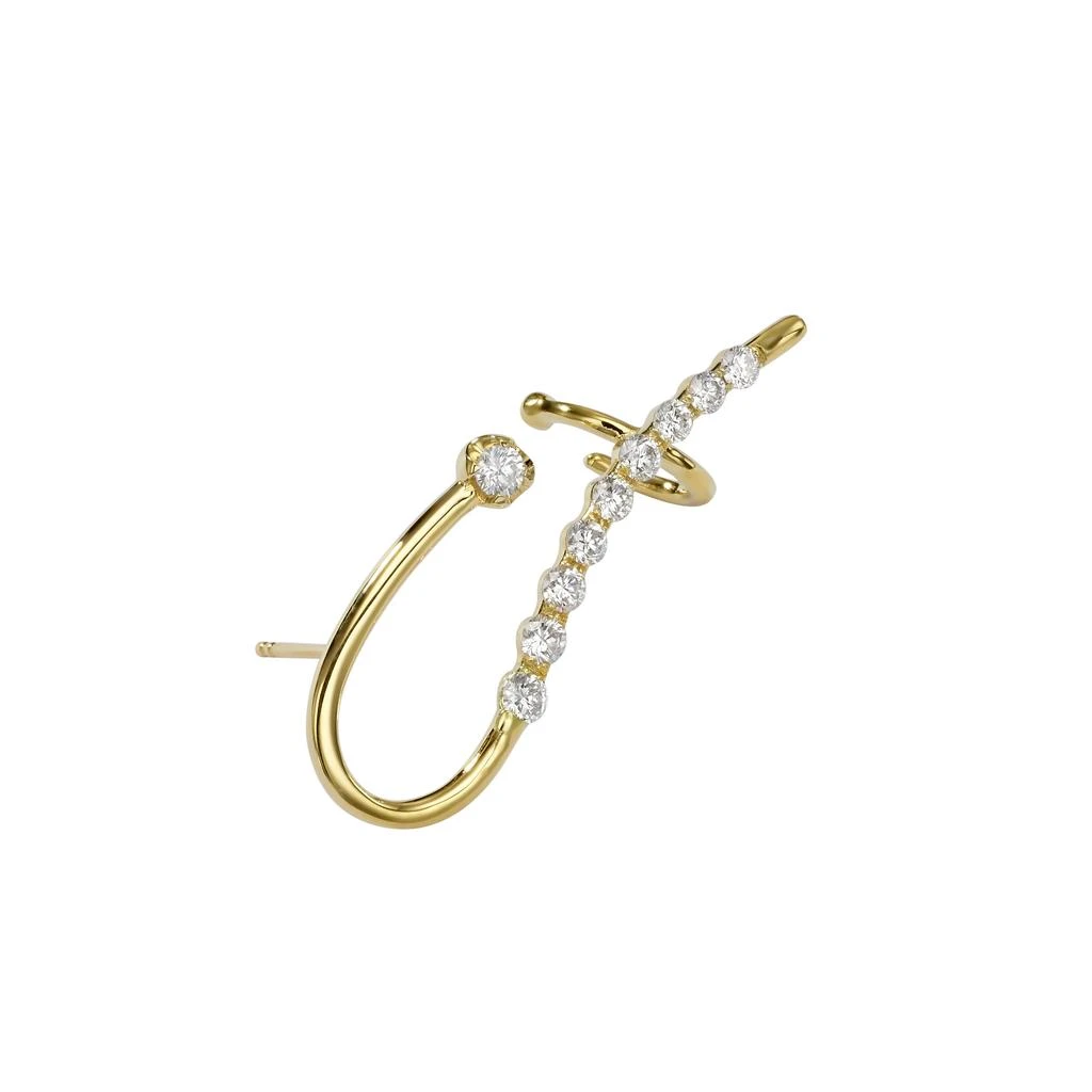 商品AME|Âme Q 18K Yellow Gold, Lab-Grown Diamond 0.64ct. tw. Vertical Ear Crawler (Left),价格¥15174,第1张图片