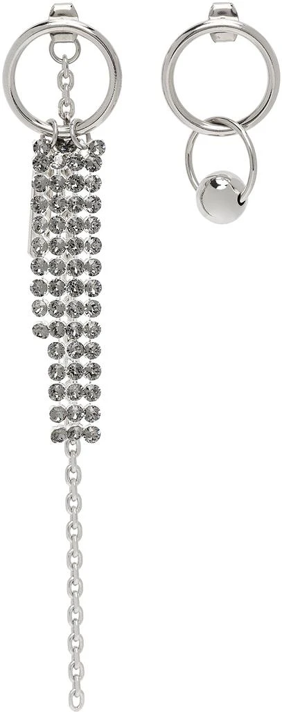 商品Justine Clenquet|SSENSE Exclusive Silver & Grey Jess Earrings,价格¥596,第1张图片