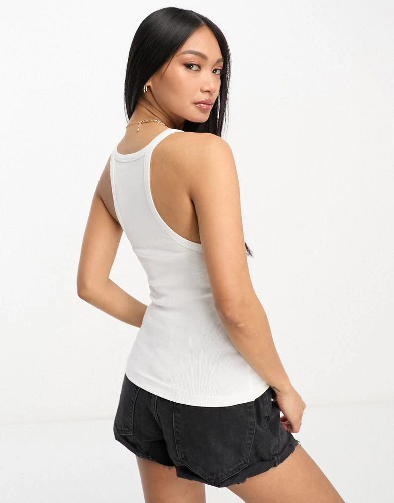 商品ASOS|ASOS DESIGN skinny strap vest in white,价格¥64,第2张图片详细描述