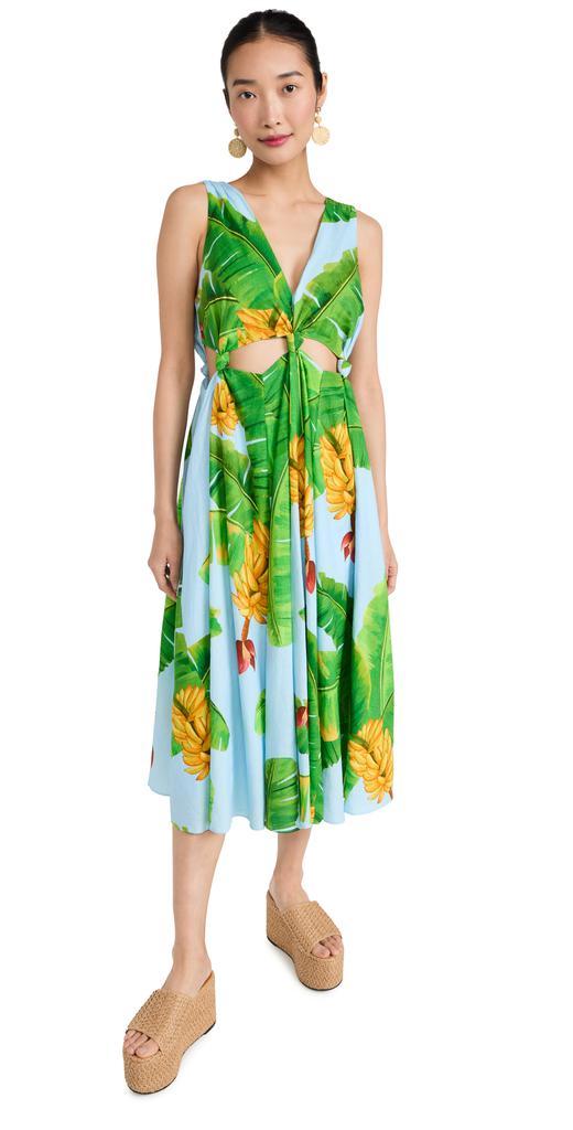 商品Farm Rio|Farm Rio Fresh Bananas 镂空中长连衣裙,价格¥853,第1张图片