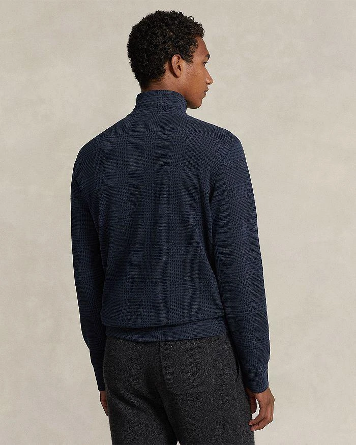 商品Ralph Lauren|Cotton Blend Double Knit Quarter Zip Mock Neck Sweater,价格¥393,第3张图片详细描述