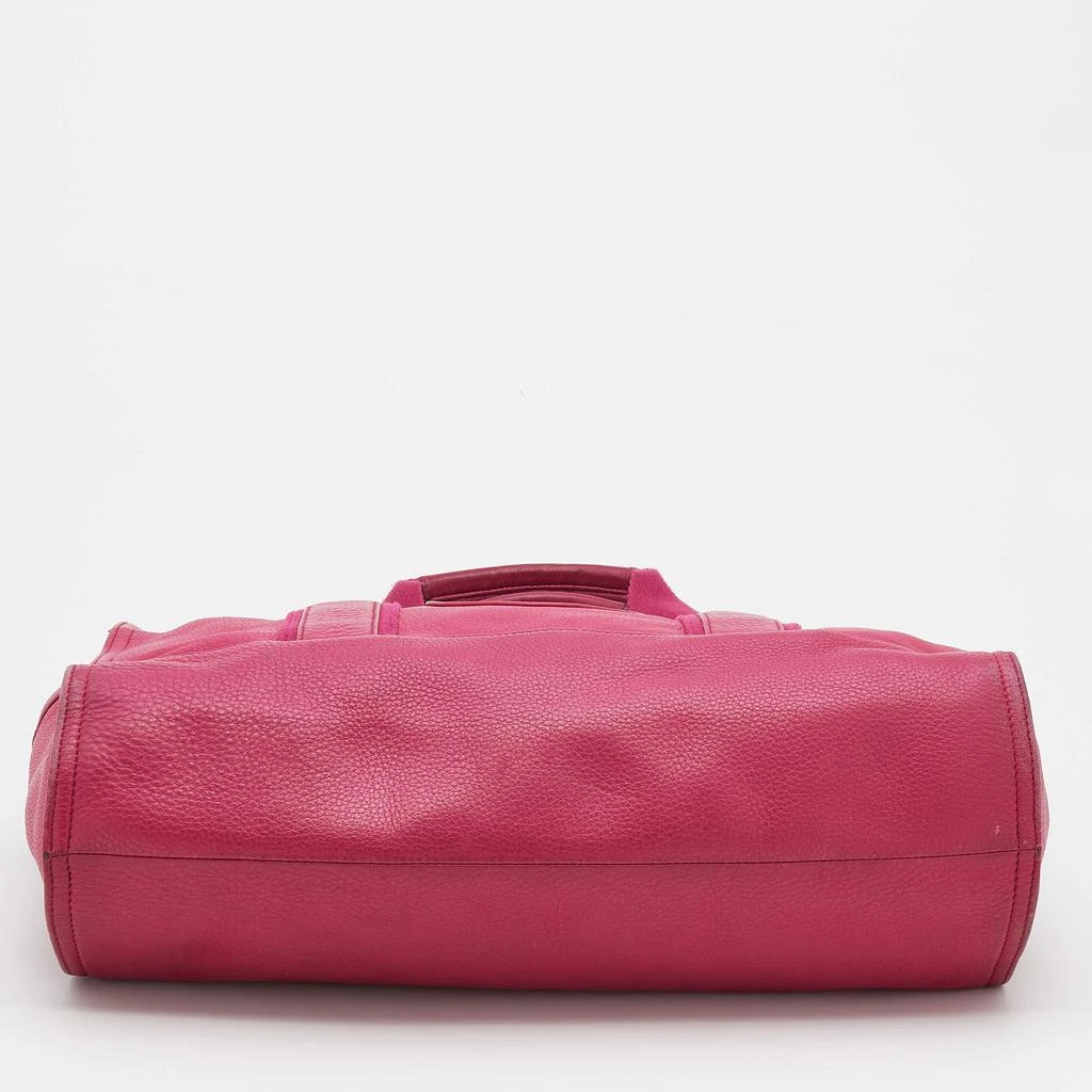 Tory Burch Pink Leather Logo Embossed Shopper Tote 商品