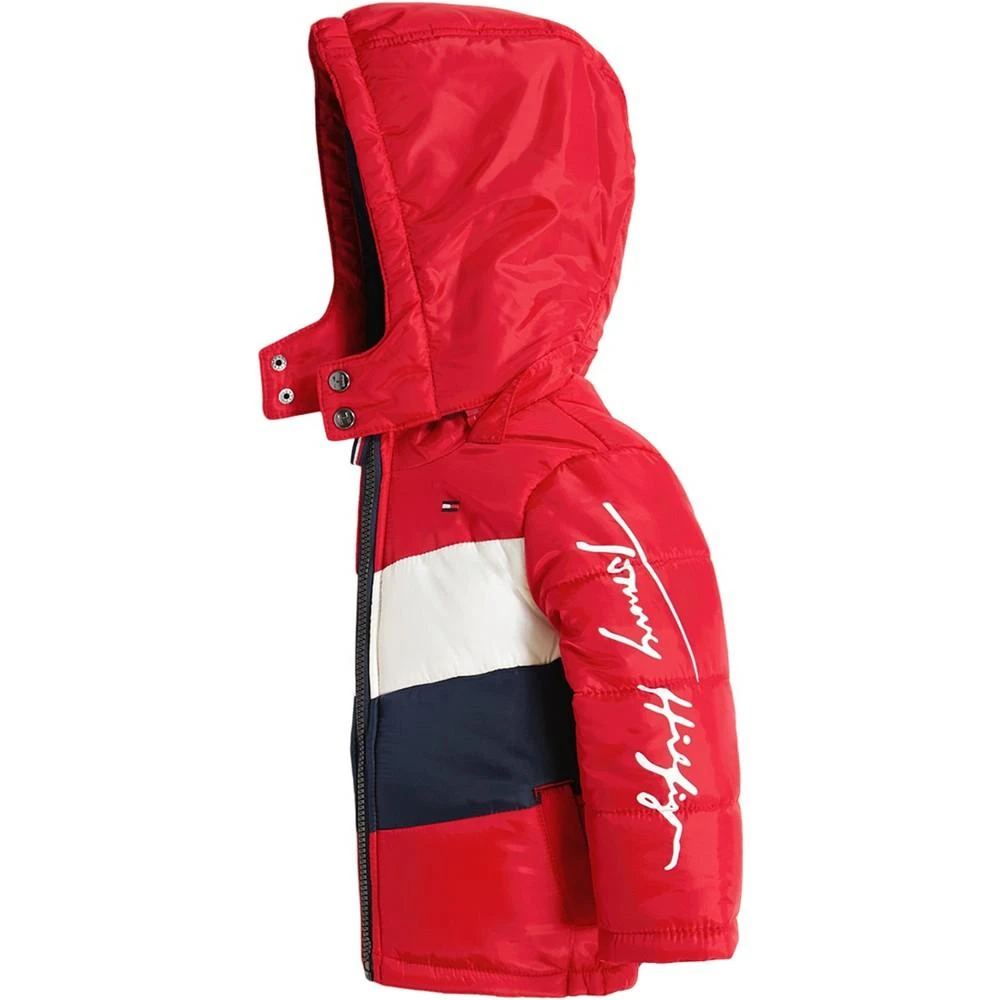 商品Tommy Hilfiger|Baby Boys Chevron Colorblock Puffer Coat,价格¥201,第3张图片详细描述