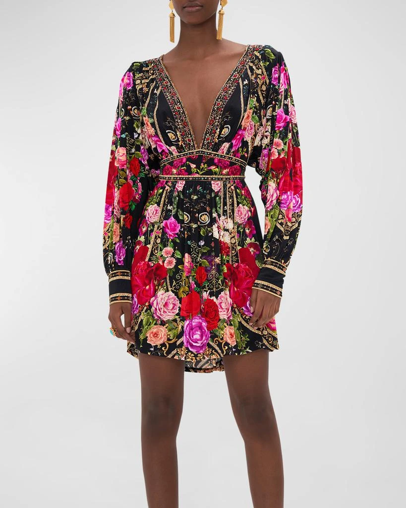 商品Camilla|V-Neck Shaped Waistband Jersey Mini Dress,价格¥3178,第3张图片详细描述