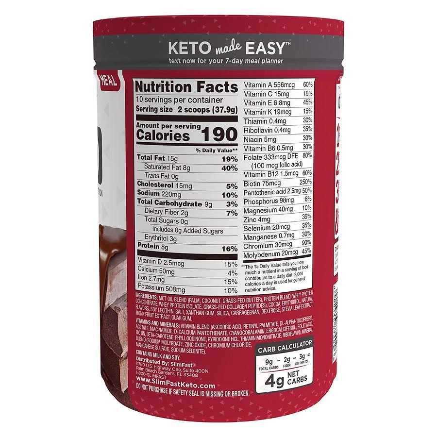 商品SlimFast|SlimFast Keto 低碳水奶昔 布朗尼味,价格¥149,第2张图片详细描述