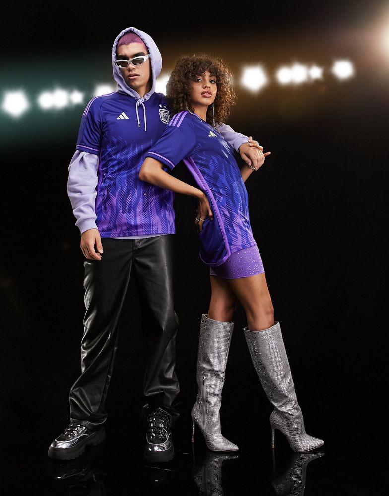 adidas Football Argentina World Cup 2022 unisex away shirt in purple商品第2张图片规格展示