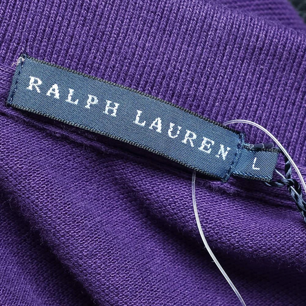 商品[二手商品] Ralph Lauren|Ralph Lauren Purple Cotton Pique  Embellished Logo Detail Polo T-Shirt Dress L,价格¥962,第5张图片详细描述