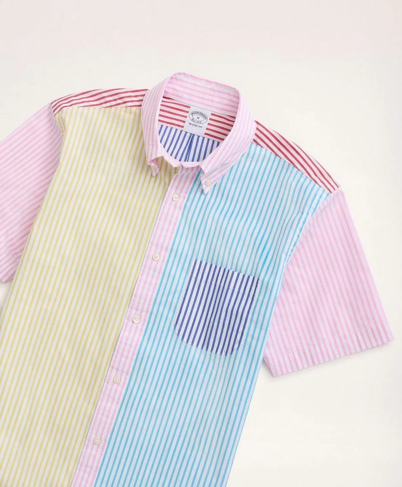 商品Brooks Brothers|Regent Regular-Fit Short-Sleeve Sport Shirt, Poplin  Fun Stripe,价格¥319,第2张图片详细描述