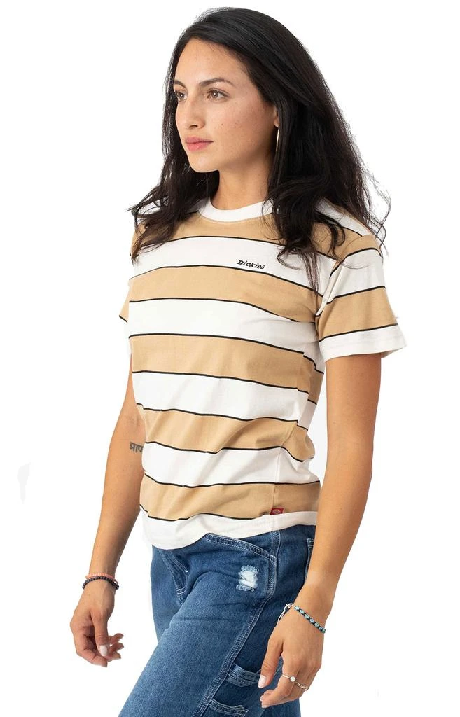 商品DICKIES|(J3121STD1225A) SS Boyfriend T-Shirt - Ginger Cream Stripe,价格¥76,第2张图片详细描述