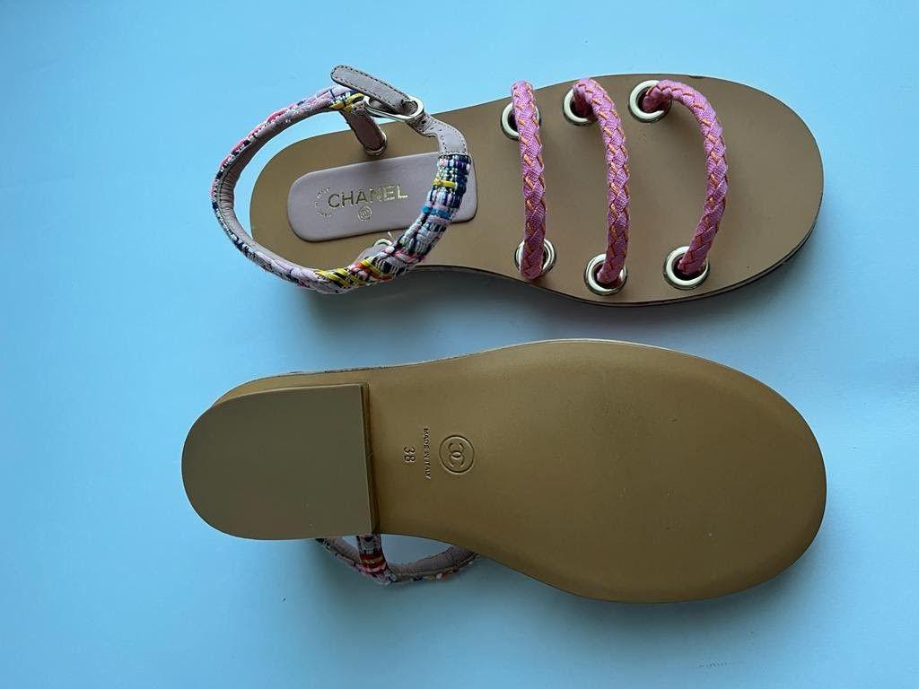 商品[二手商品] Chanel|Pink Cord Sandals,价格¥7187,第5张图片详细描述