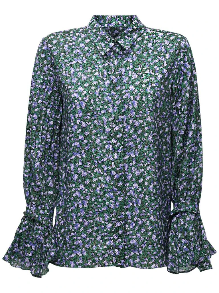 商品Rokh|Floral Print Shirt W/ Pleated Sleeves,价格¥2588,第1张图片