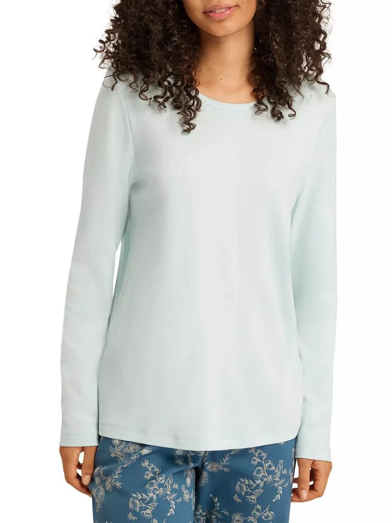 商品Hanro|Loungy Nights Cotton Long-Sleeve T-Shirt,价格¥491,第3张图片详细描述
