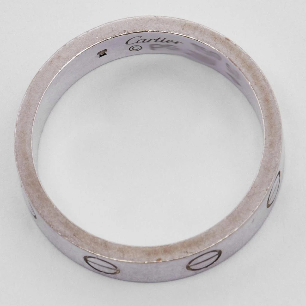 Cartier Love 1 Diamond 18K White Gold Narrow Wedding Band Ring Size 53 商品