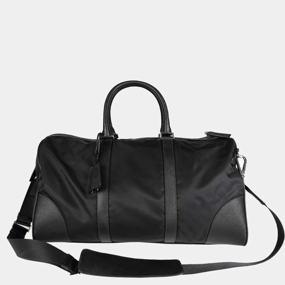商品[二手商品] Prada|Prada Black Saffiano Leather Tessuto Duffle Bag,价格¥14735,第3张图片详细描述