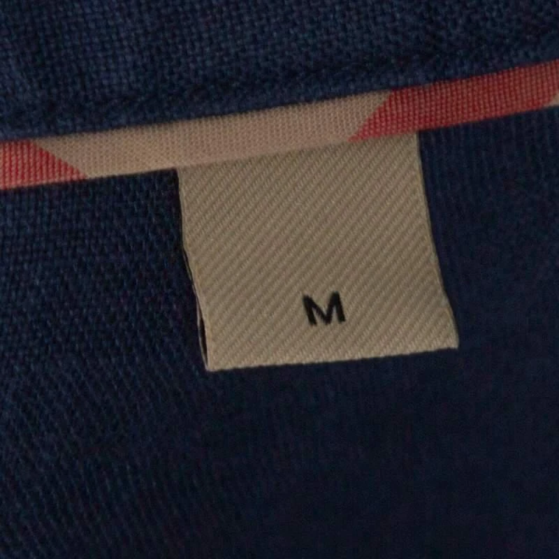 Burberry Navy Blue Linen Bib Detail Tunic Shirt M 商品