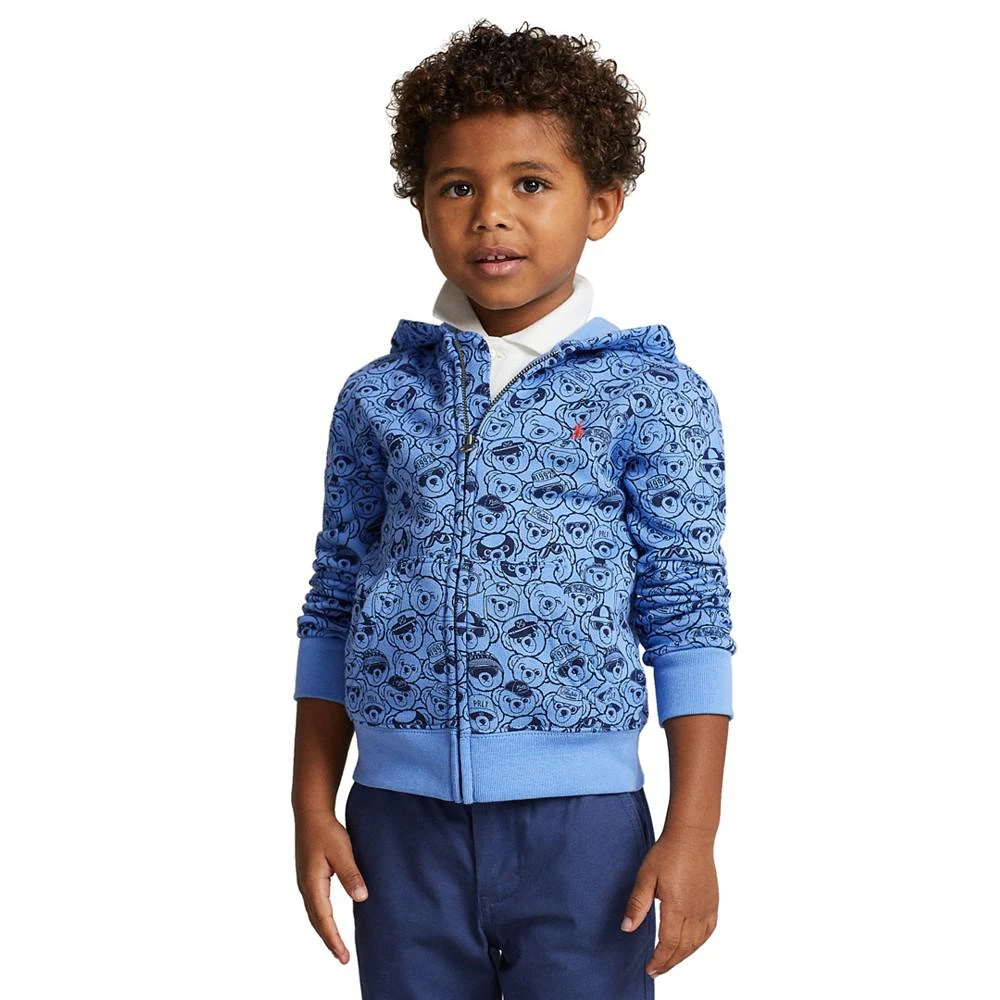 商品Ralph Lauren|Toddler and Little Boys Polo Bear Fleece Full-Zip Hoodie,价格¥193,第1张图片