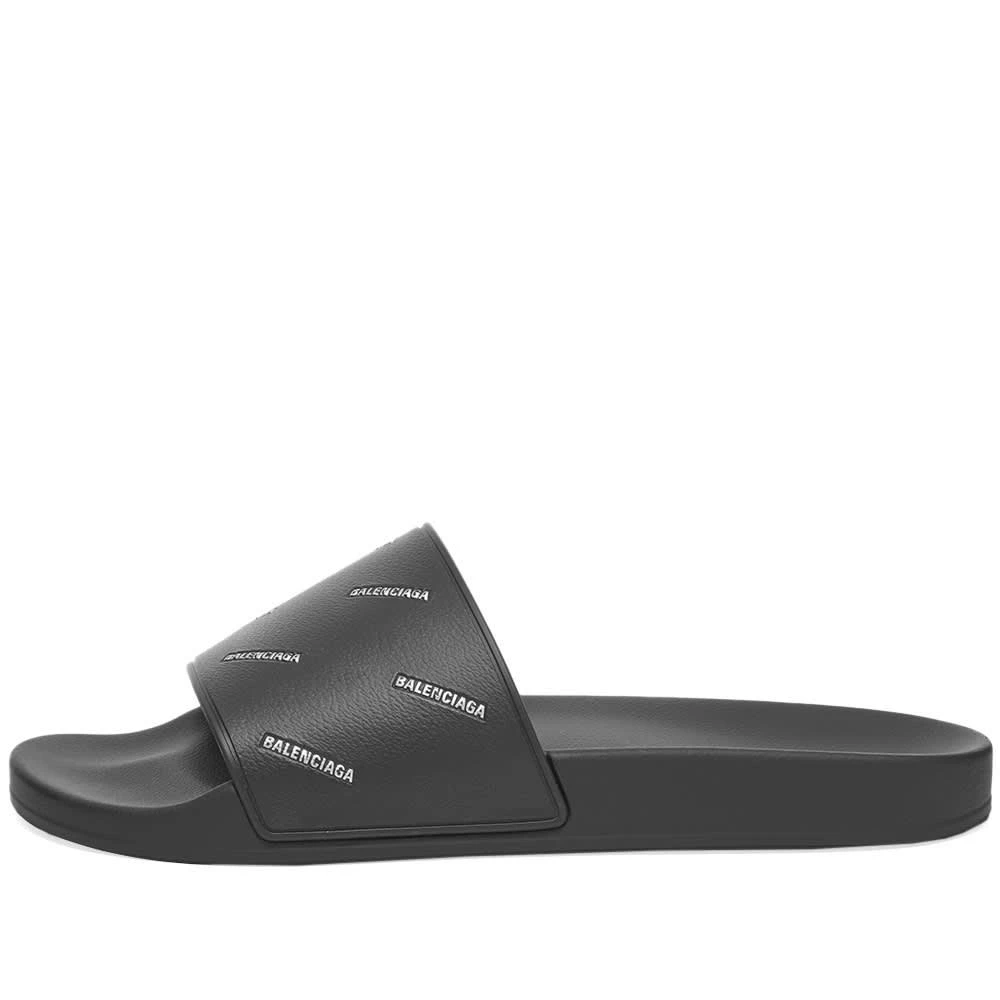 商品Balenciaga|Balenciaga Repeat Logo Pool Slide,价格¥1553,第2张图片详细描述